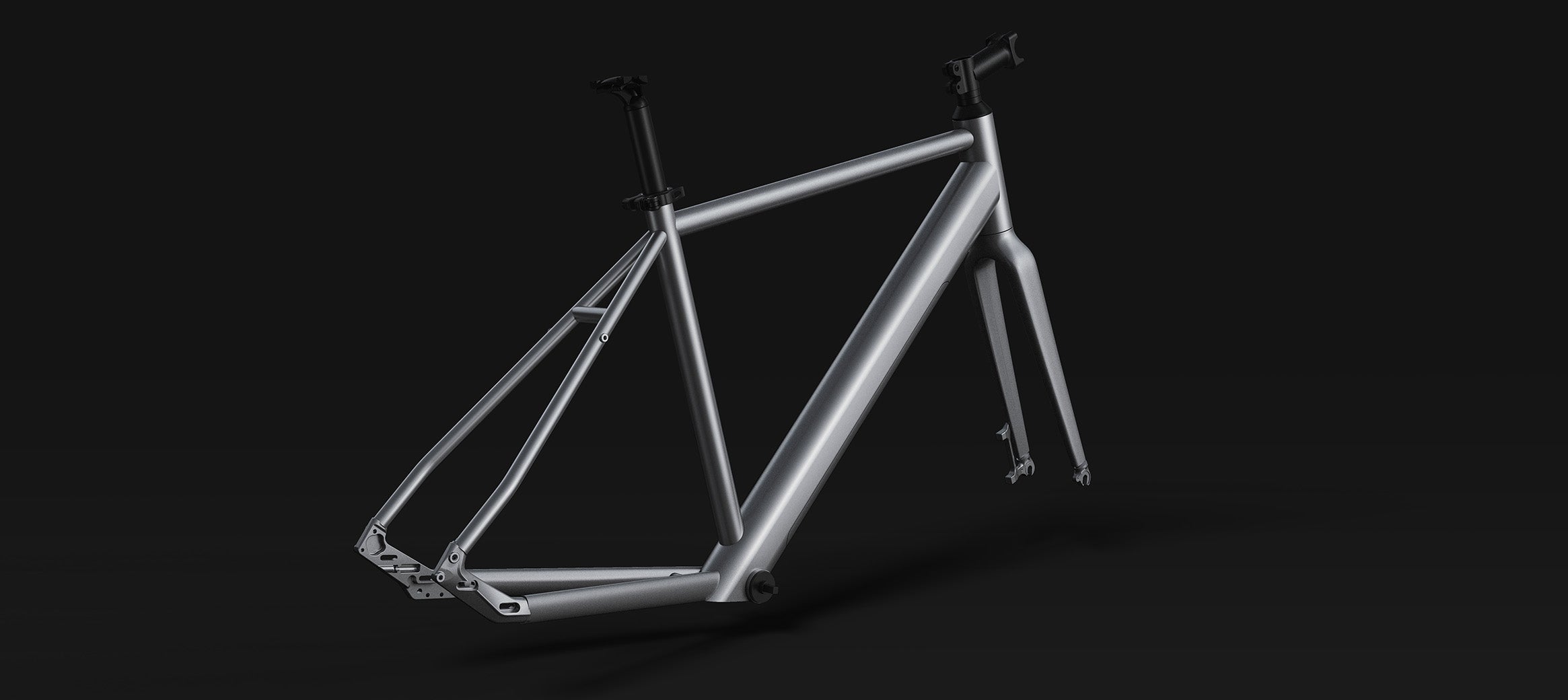 Sturdy frame on the e-bike.