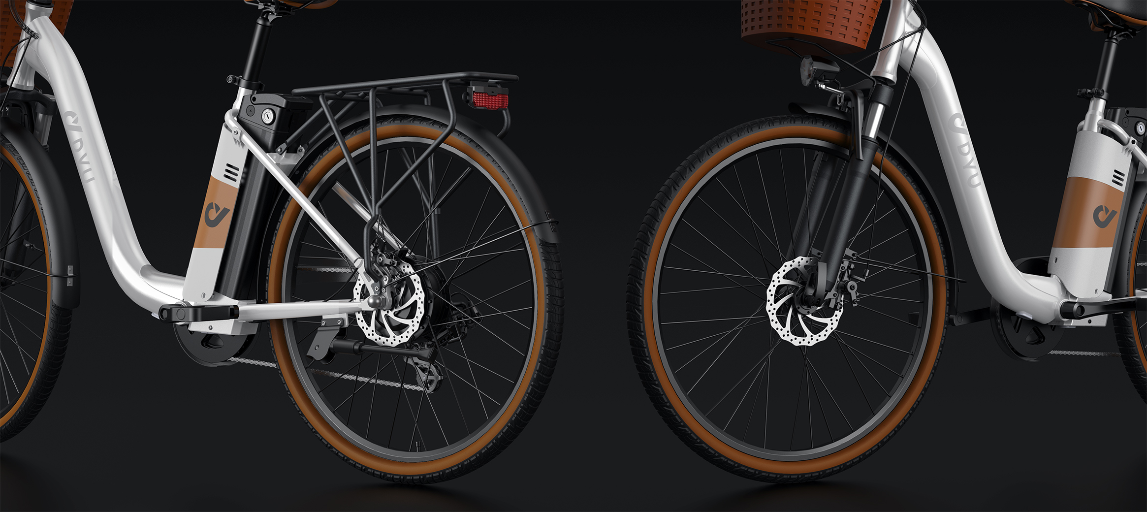 Front and rear dual brakes for increased safety