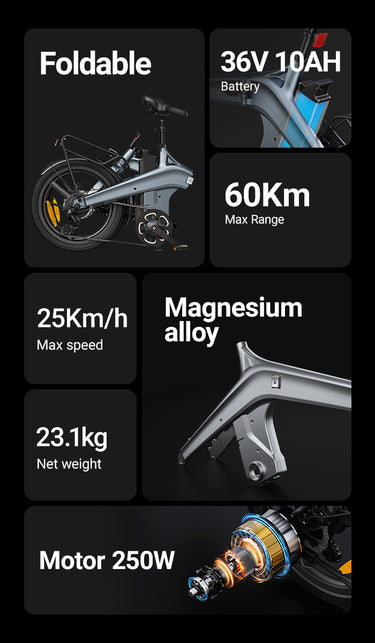 Features of the DYU T1 20 Inch Foldable Electric Bike