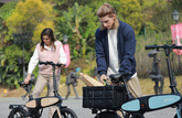 Using the DYU C2 16 Inch Full Folding Electric Bike to Carry Cargo.