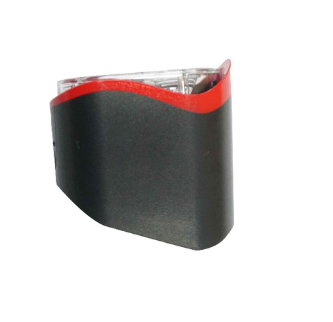 Compact red rear light for electric bikes with LED for increased visibility. Compact red rear light for electric bikes with LED for increased visibility.