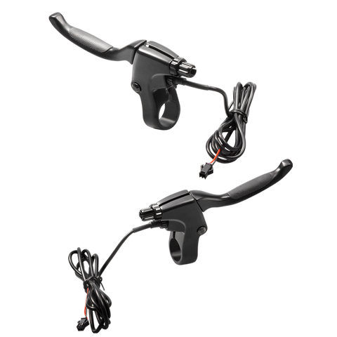 Electric bike brake lever set for DYU D3+/D3F/D2F with connecting wires. Electric bike brake lever set for DYU D3+/D3F/D2F with connecting wires.