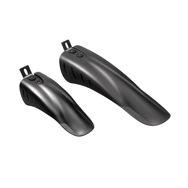 Black bike fenders for front and rear protection against mud and rain Black bike fenders for front and rear protection against mud and rain
