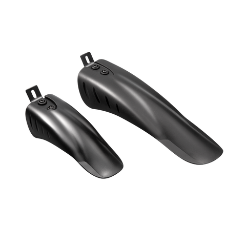 Black bike fenders for front and rear protection against mud and rain Black bike fenders for front and rear protection against mud and rain