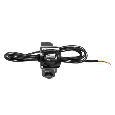 DYU electric bike switch button with ON/OFF control for headlight and horn. DYU electric bike switch button with ON/OFF control for headlight and horn.