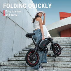 DYU D3F 14 inch mini opvouwbare elektrische fiets