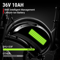 DYU D3F 14 inch mini opvouwbare elektrische fiets
