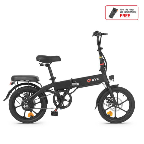 DYU A1F 16 inch volledig opvouwbare elektrische fiets