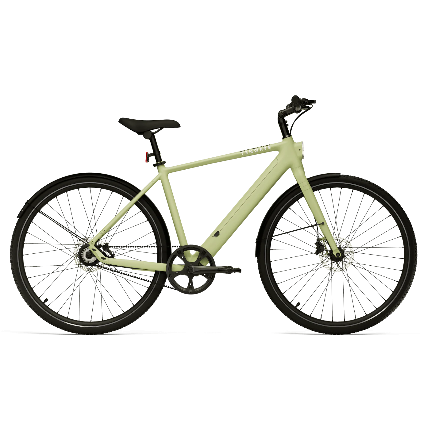 Stylish green electric bike with sleek frame and black wheels