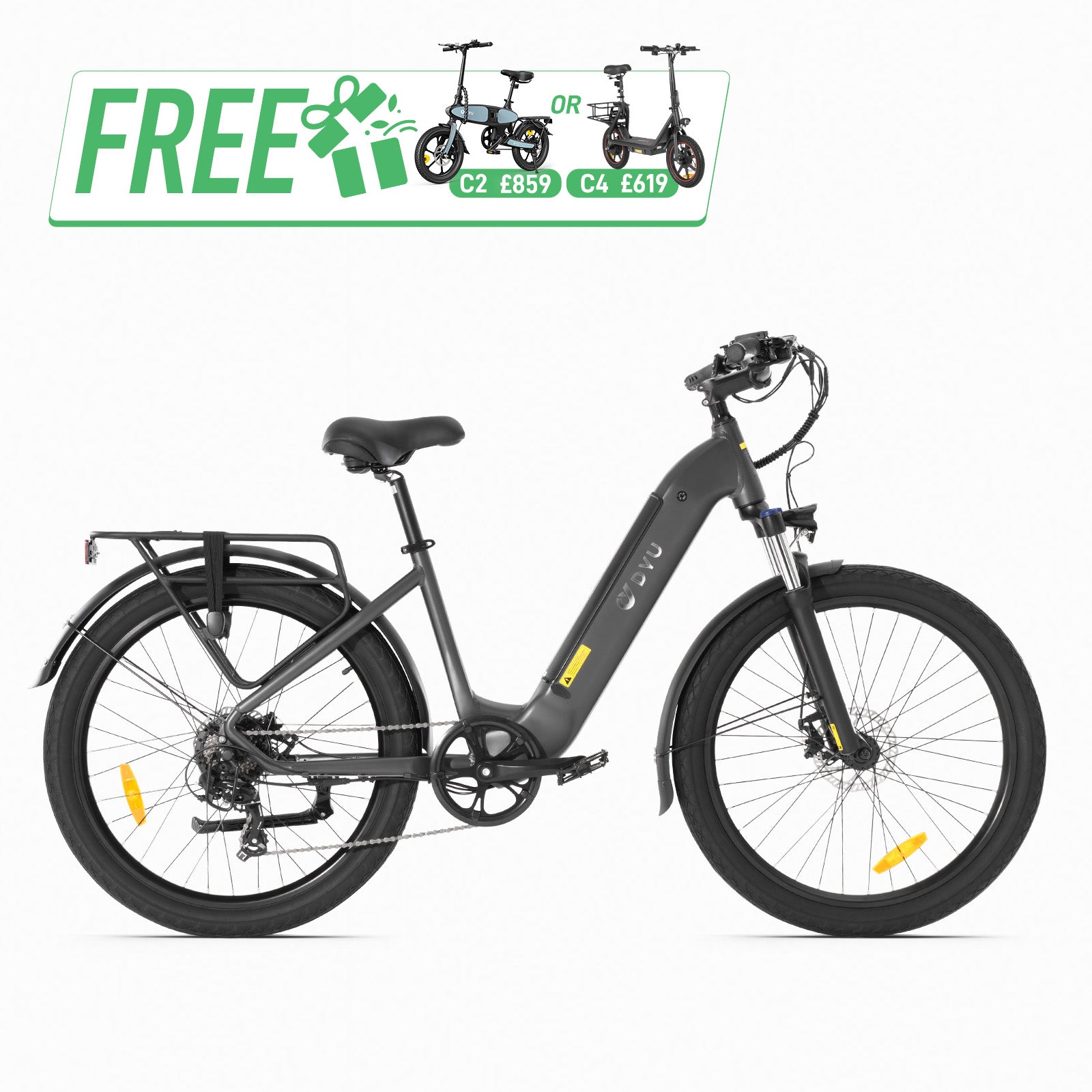 DYU C1 26 Inch City Electric Bike