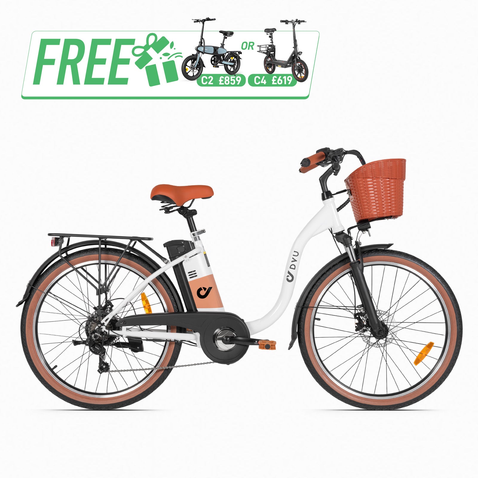 DYU C6 Pro 26 Inch City Electric Bike