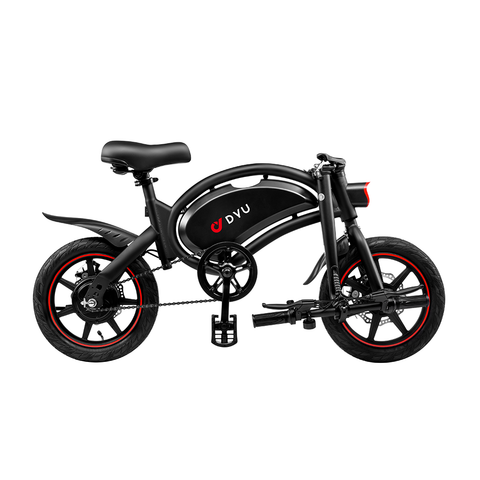 DYU D3F 14 Inch Small Electric Bike Folding Ebike motorized small bike scooter bike