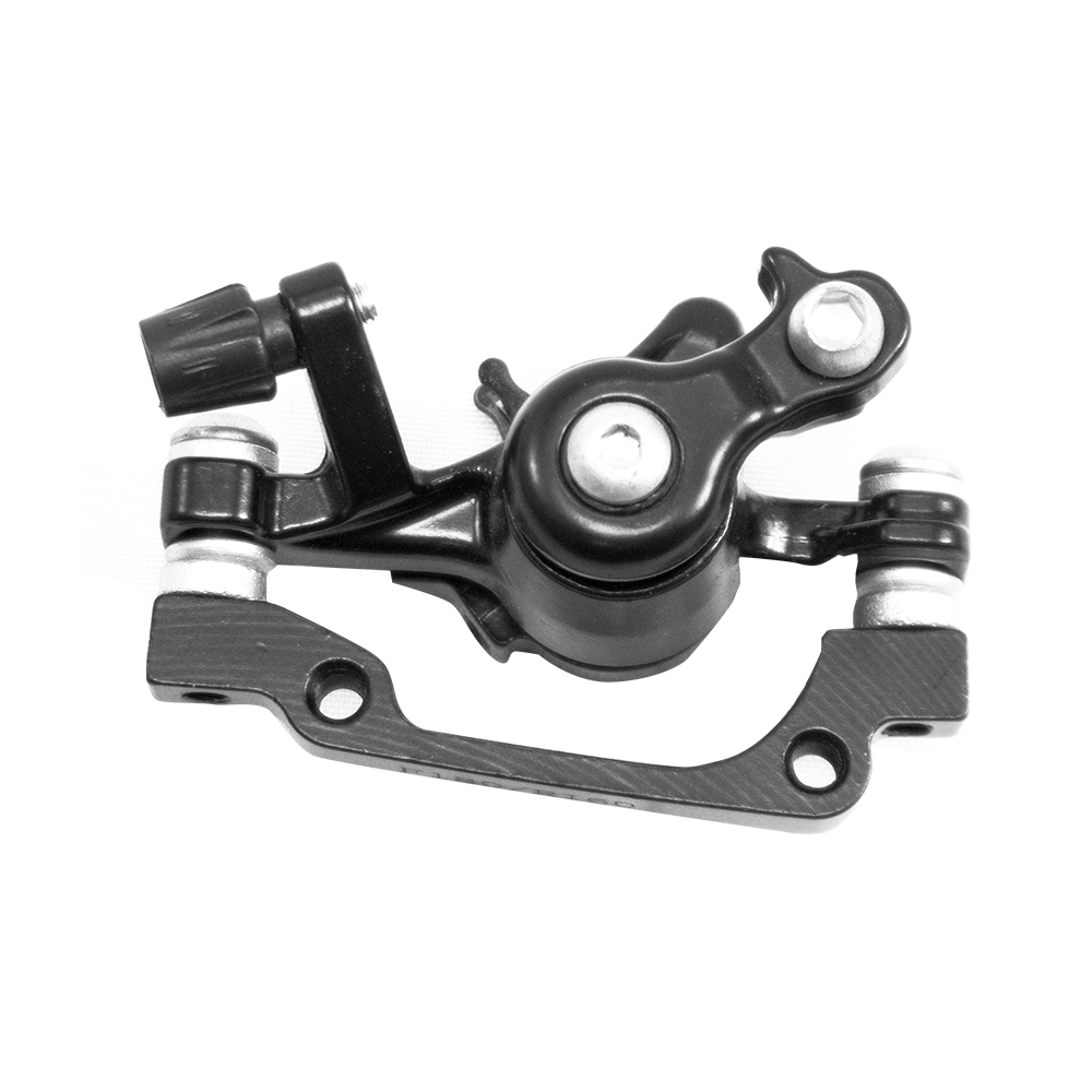 D3F electric bike brake with sleek black metal design for optimal performance.